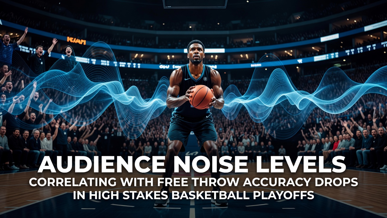 NBA playoff arena filled with spectators generating high noise levels during a critical free throw attempt
