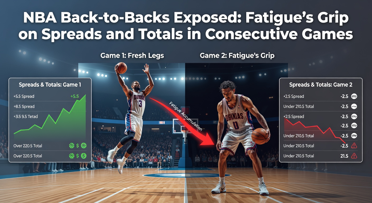 Graph illustrating NBA back-to-back ATS performance trends over multiple seasons